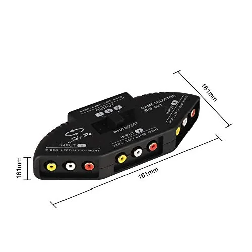 Commutatore audio video, AV Connettori, RCA Selettore con 3-porte-Input… Vendita online - immagine 2