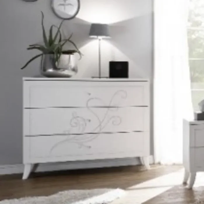 Comò 3 Cassetti 104×45,3×92 cm Pamuk