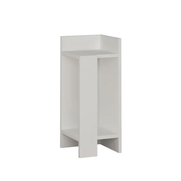 Comodino Destro 25x60x25 cm in MDF Elos Bianco - immagine 2