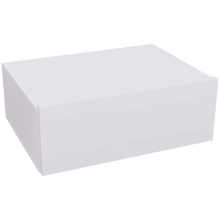 Comodino Sospeso Moderno 40x30x15 cm con Cassetto in Legno Bianco Online