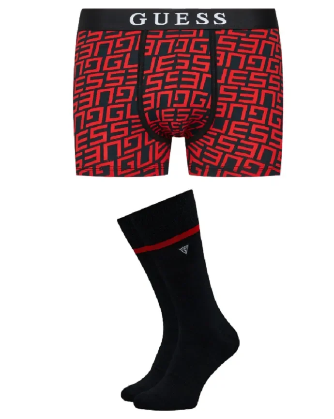 Completo Boxer e calzini Uomo Guess Art U3BG27 K6YW0