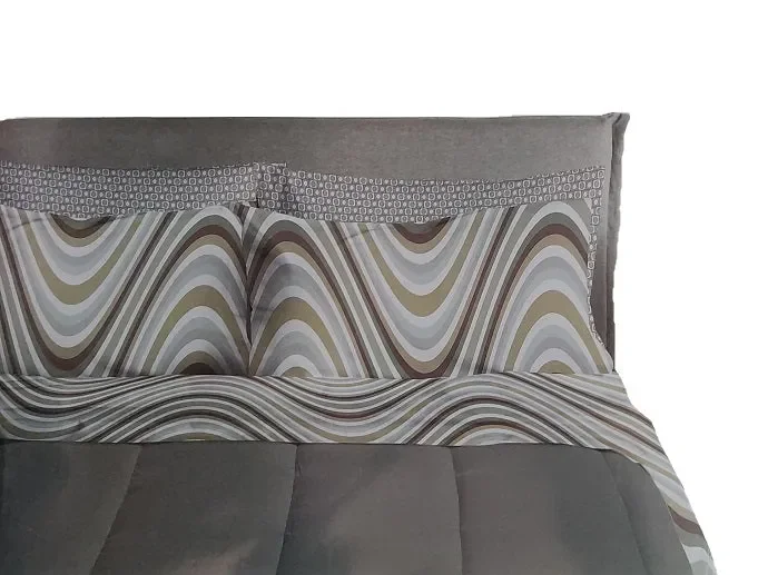 Completo letto 2 posti caldo cotone Via Roma art TALENT colore a scelta misura unica