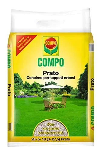 Compo, Concime Granulare Prato, per Un Manto erboso più Forte e fitto, 5 kg,…