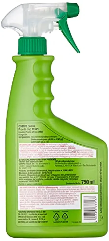 COMPO Duaxo Pronto Uso, Fungicida Polivalente, Per la Protezione delle Piante Ornamentali da casa e da giardino, 750 ml Vendita calda - immagine 3