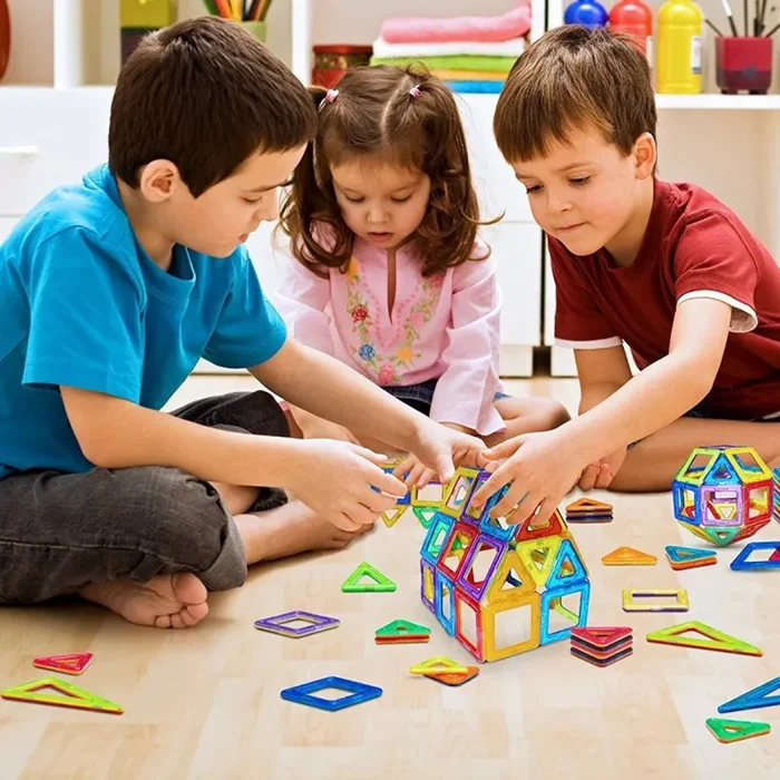 Condis Costruzioni Magnetiche Bambini 120 Pezzi, 3 – 8 anni Giocattoli con Calamite Educativi Regalo Montessori - immagine 2