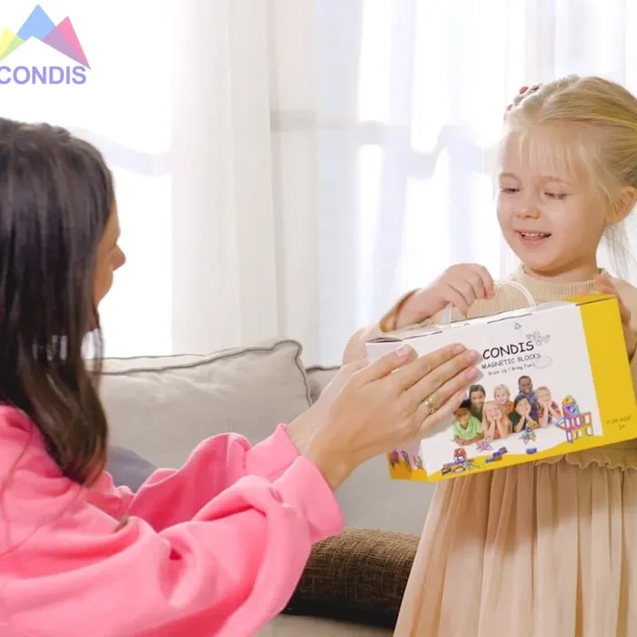 Condis Costruzioni Magnetiche Bambini 120 Pezzi, 3 – 8 anni Giocattoli con Calamite Educativi Regalo Montessori - immagine 3