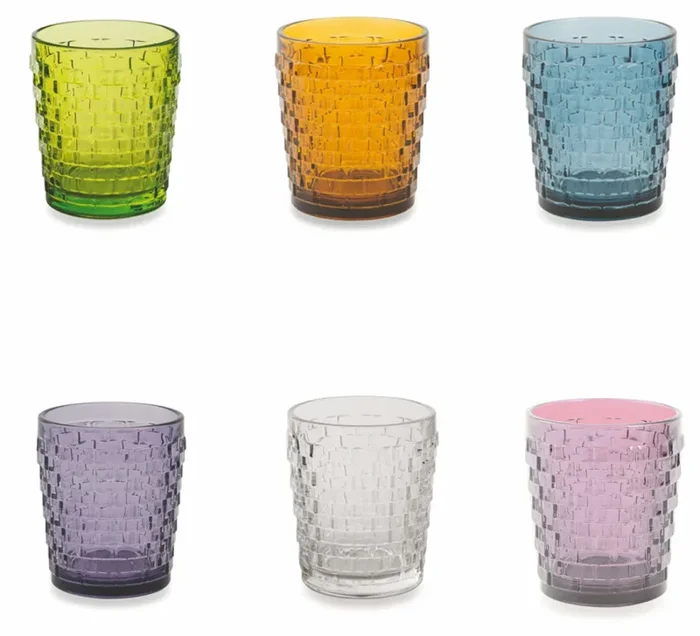 Confezione 6 Bicchieri Acqua in Vetro 240ml Villa d’Este Home Tivoli Quadri