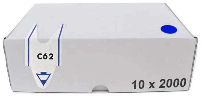 Confezione da 20000 Tickets per Distributore a Chiocciola Lettera + 2 Cifre Visel Blu