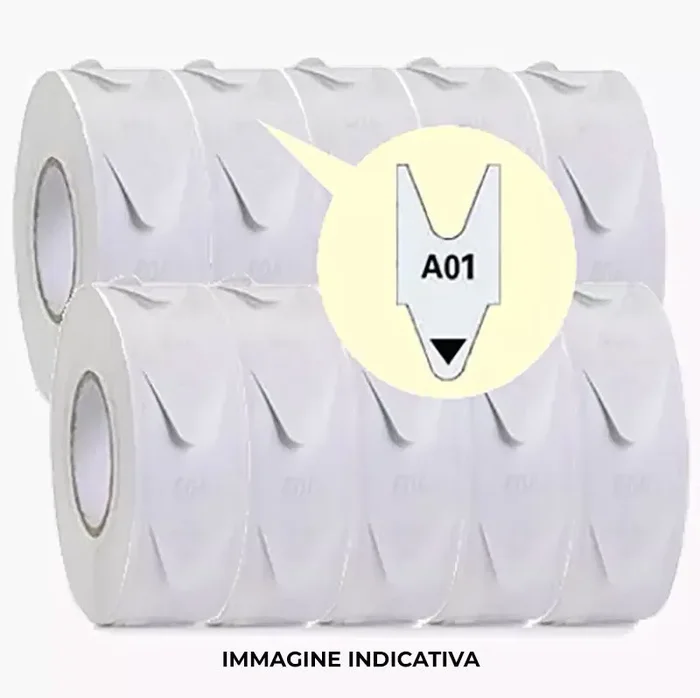 Confezione da 20000 Tickets per Distributore a Chiocciola Lettera + 2 Cifre Visel Blu - immagine 2