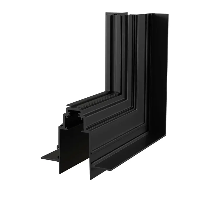 Connettore ad Angolo Esterno per Sistema Illuminazione a Binario Nero