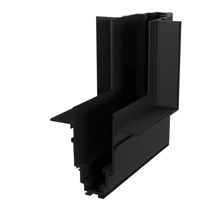 Connettore ad Angolo Interno per Sistema Illuminazione a Binario Nero