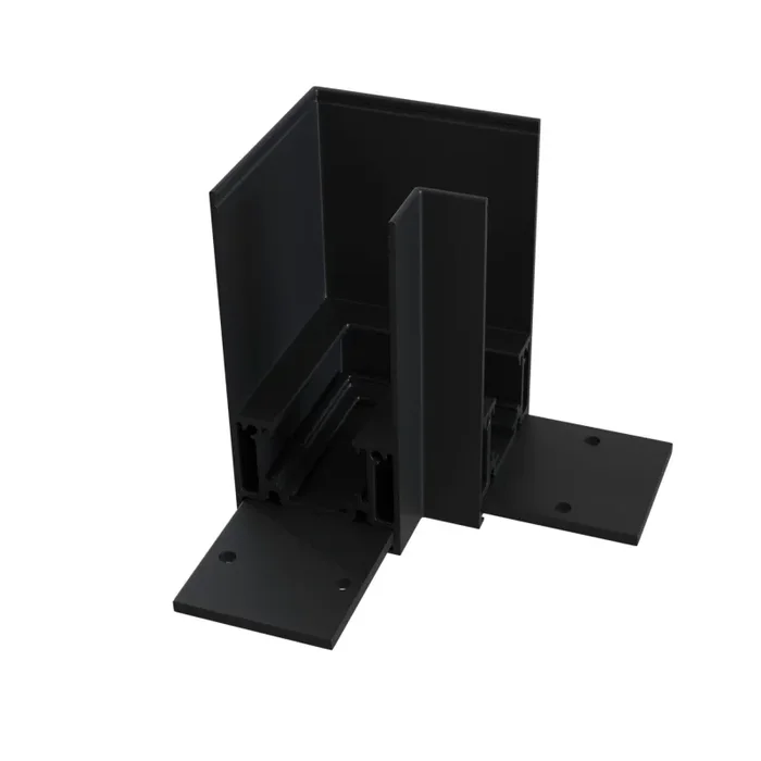Connettore ad Angolo per Sistema Illuminazione a Binario Nero