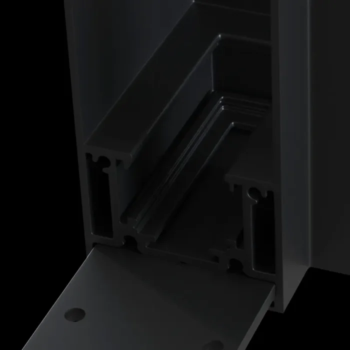 Connettore ad Angolo per Sistema Illuminazione a Binario Nero - immagine 3