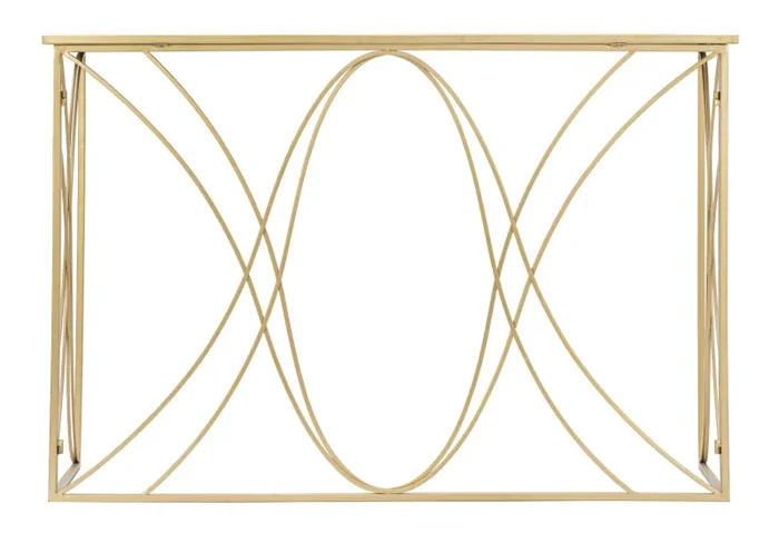 Console Exy 120x40x80 cm in Ferro e Specchio Oro e Argento - immagine 2
