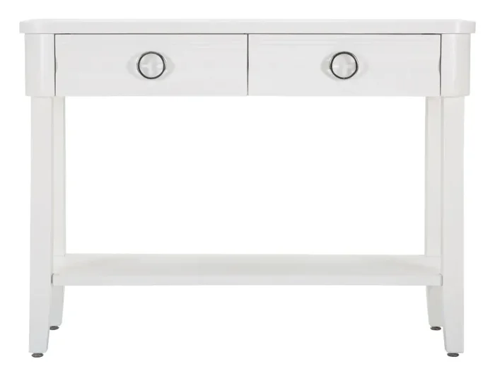 Console Fissa Shine 110x82x40 cm in Legno MDF e Metallo Bianco Online ora - immagine 2