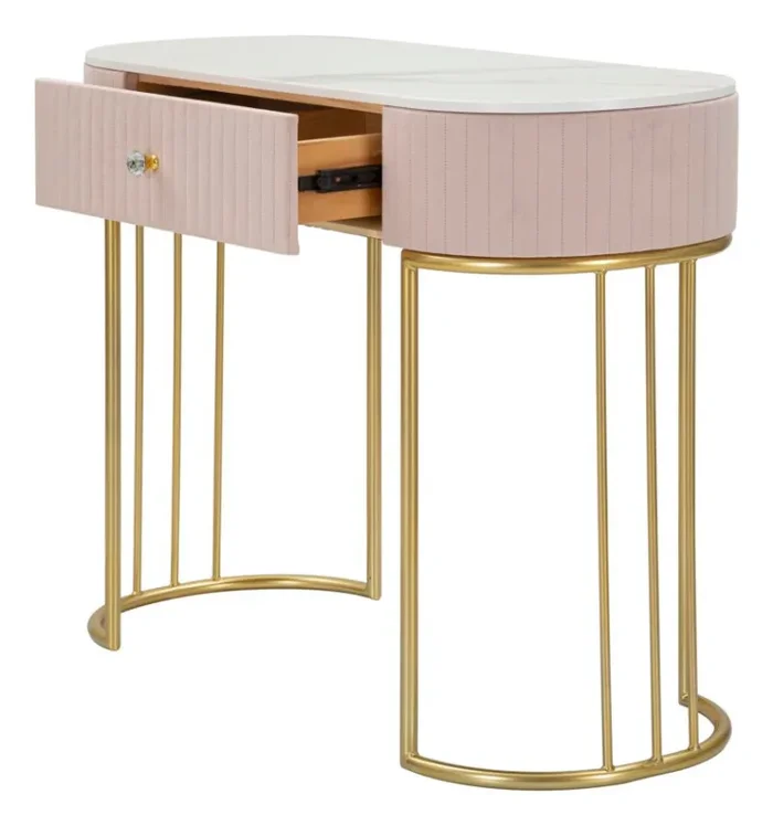 Console Montpellier Rosa 100x40x75 cm in Ferro Legno In saldo - immagine 3