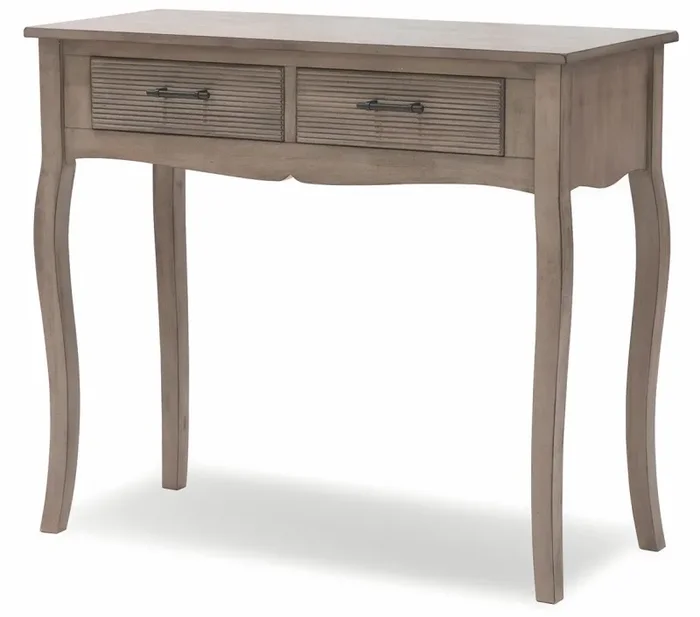 Consolle 2 Cassetti 90x38x78 cm in Legno Soriani Tortora Anticato