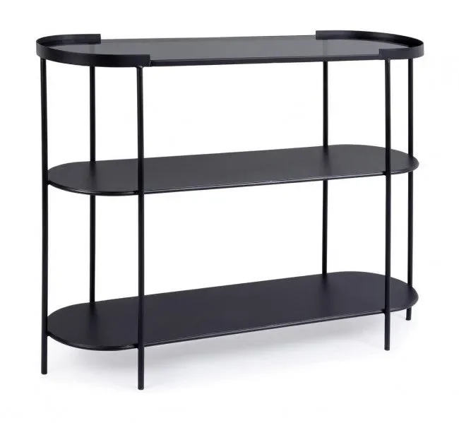 Consolle 3 Ripiani Korvet in Vetro