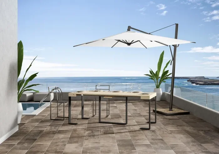 Consolle Allungabile 90-190x40x77 cm in Nobilitato Marrone - immagine 2