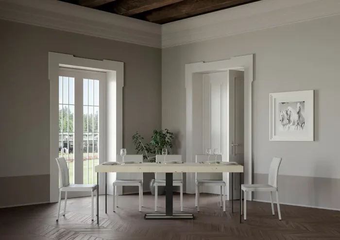 Consolle Allungabile 90-190x40x77 cm in Nobilitato Marrone - immagine 2