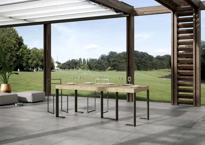 Consolle Allungabile 90-190x40x77 cm in Nobilitato Marrone - immagine 3