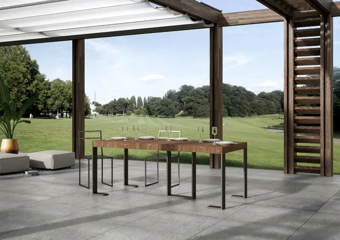 Consolle Allungabile 90-190x40x77 cm in Nobilitato Marrone - immagine 3