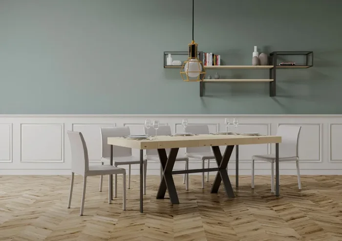 Consolle Allungabile 90-190x40x77 cm in Nobilitato Marrone - immagine 2