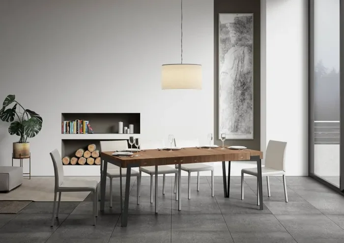 Consolle Allungabile 90-190x40x78 cm in Nobilitato Marrone Sconti - immagine 2