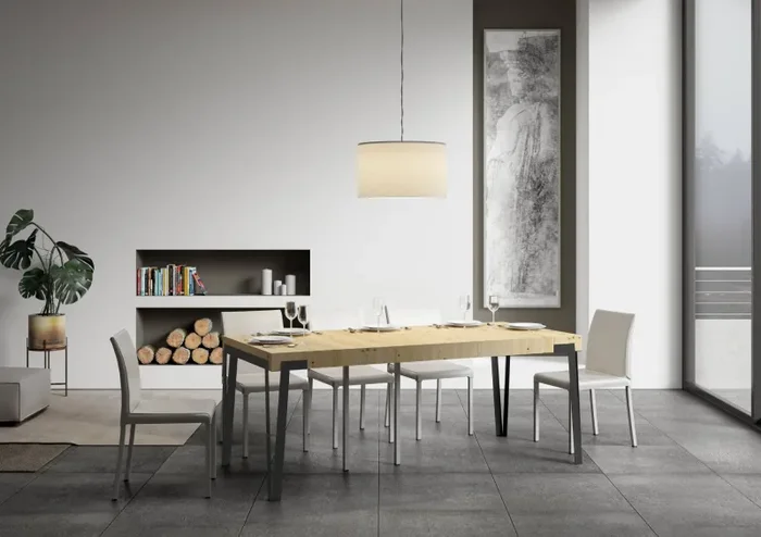 Consolle Allungabile 90-190x40x78 cm in Nobilitato Marrone Vendita online - immagine 2