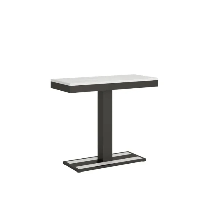 Consolle Allungabile 90-196x40x77 cm in Nobilitato Bianco Saldi