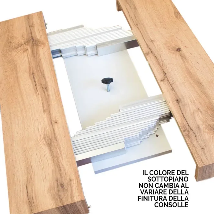 Consolle Allungabile 90-196x40x77 cm in Nobilitato Bianco - immagine 3