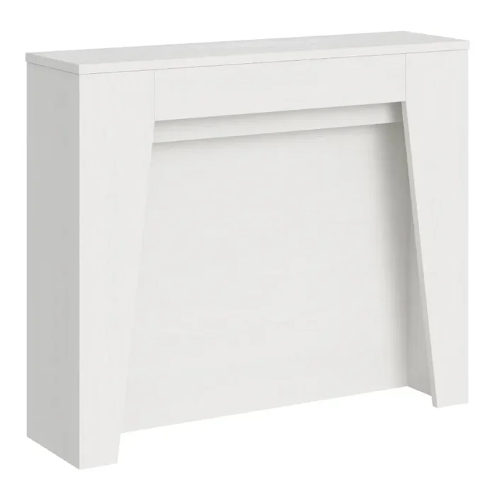 Consolle Allungabile 90×25/211 cm Pannelli in Nobilitato Anea Bianco Frassino