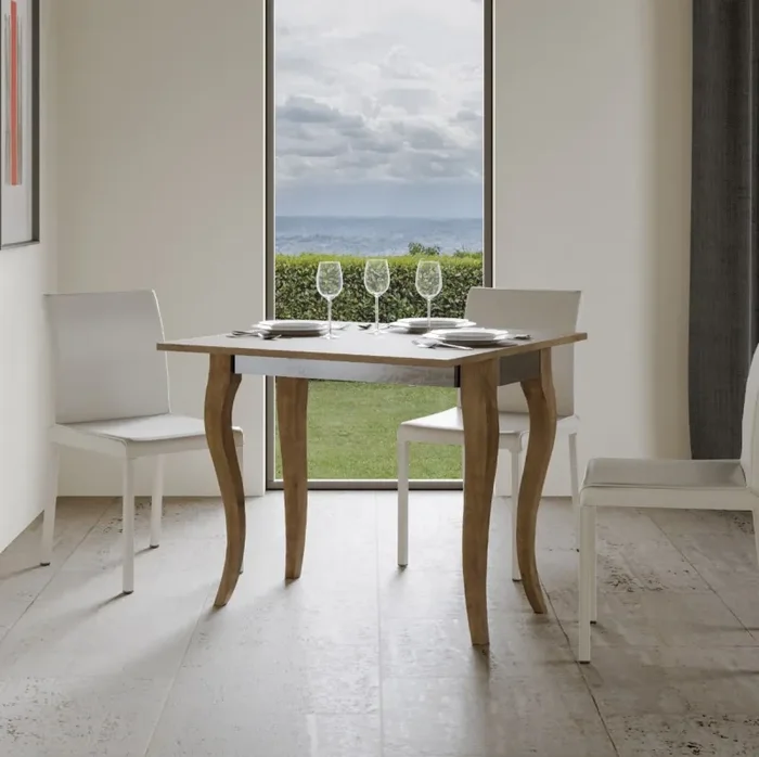 Consolle Allungabile 90×45-90×80 cm in Nobilitato Marrone - immagine 3