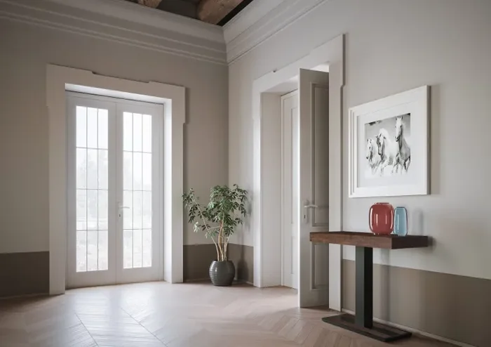 Consolle Allungabile 90-300x40x77 cm in Nobilitato Marrone Fornitura - immagine 2