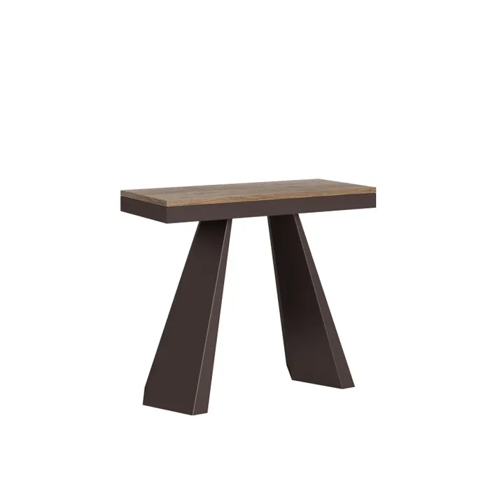 Consolle Allungabile 90-300x40x77 cm in Nobilitato Marrone Vendita calda online