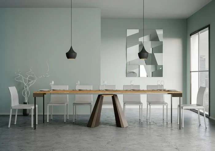 Consolle Allungabile 90-300x40x77 cm in Nobilitato Marrone Vendita calda online - immagine 3