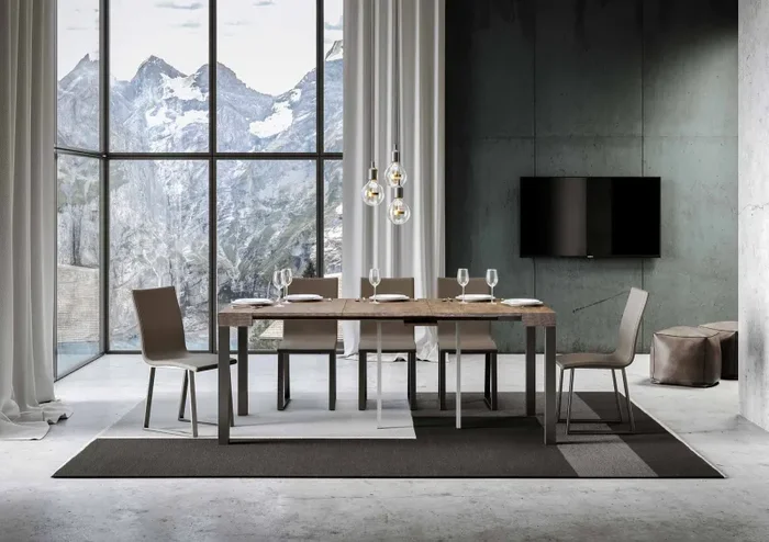 Consolle Allungabile 90-300x40x77 cm in Nobilitato Marrone Vendita calda online - immagine 3