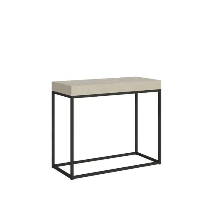 Consolle Allungabile 90-300x40x77 cm Nordica Premium Cashmere Telaio Antracite