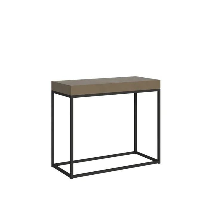 Consolle Allungabile 90-300x40x77 cm Nordica Premium Tortora Telaio Antracite