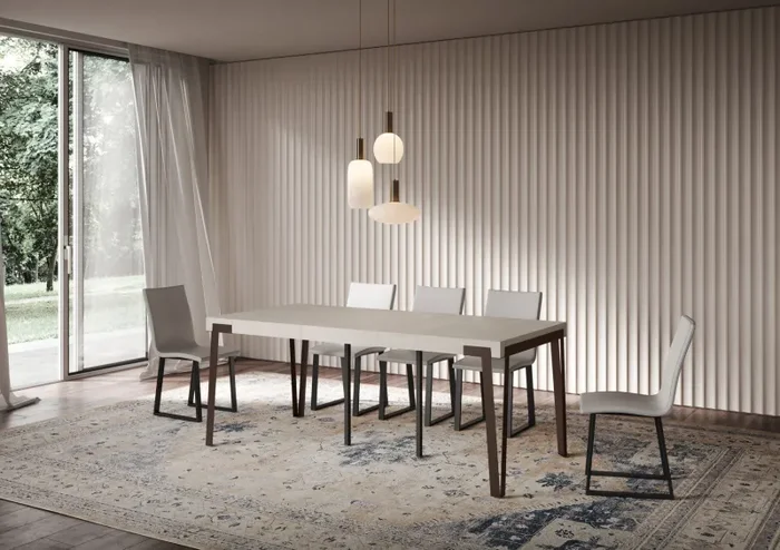 Consolle Allungabile 90-300x40x77 cm Rio Premium Cashmere Telaio Ruggine Vendita calda online - immagine 3