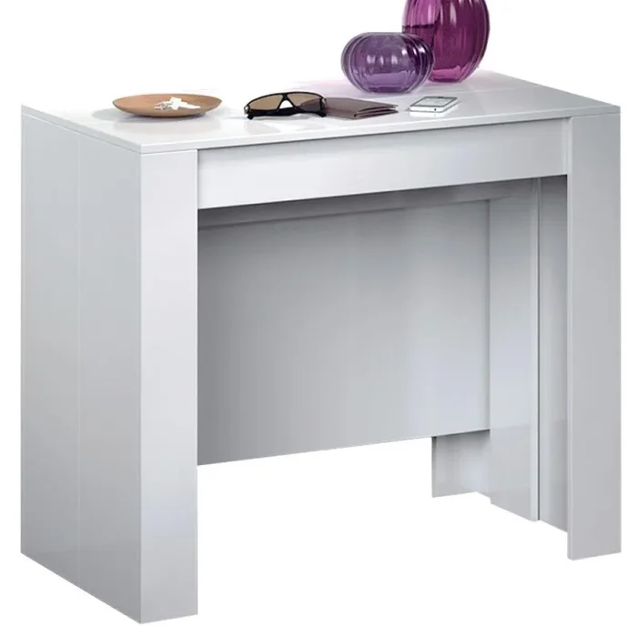 Consolle Allungabile H78x90x51/237 cm 10 Posti Rizzetti Norway Bianco - immagine 2