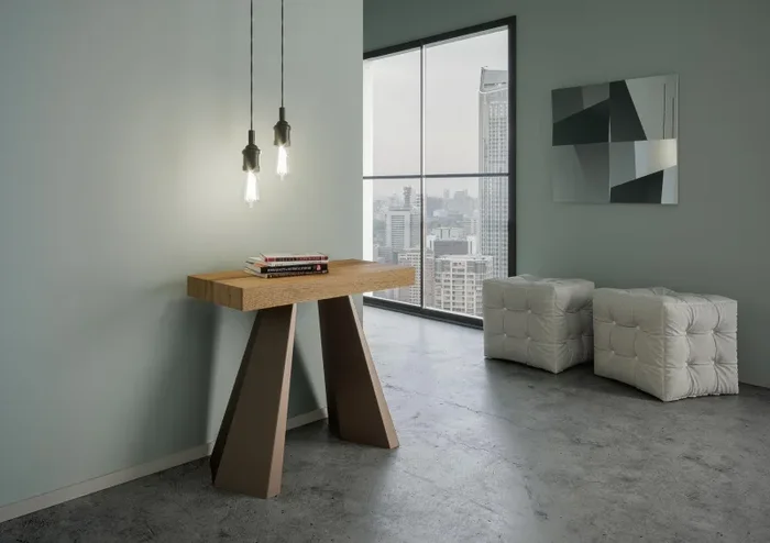 Consolle Allungabile in Legno e Ferro H77x40x90/300cm Diamante Premium Quercia Orso Folding Saldi - immagine 2