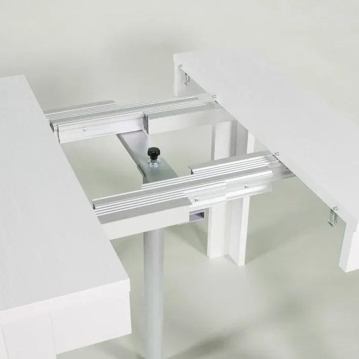 Consolle Allungabile in Legno H76,5x47x90/247cm 4 Allunghe Itamoby Magix Larice Sbiancato Classica - immagine 3