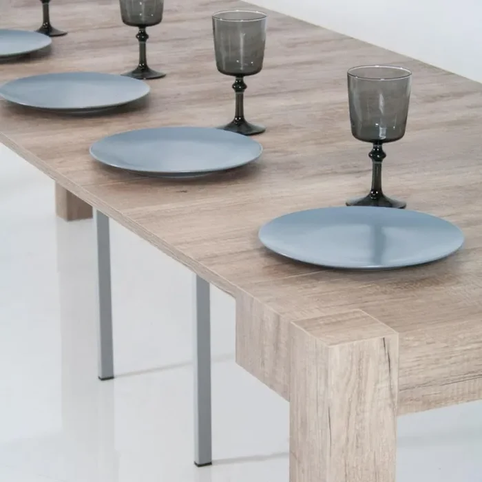 Consolle Allungabile in Legno H76,6x46x90/306cm Itamoby Look Bianco Frassino Classica