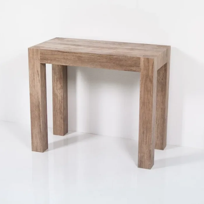 Consolle Allungabile in Legno H76,6x46x90/306cm Look Noce Classica Moda