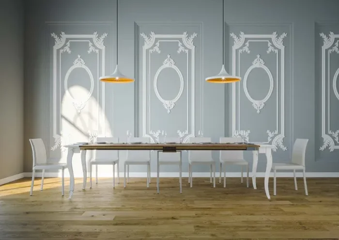 Consolle Allungabile in Legno H77x45x92/305cm Itamoby Bassano Shabby Chic Noce Classica - immagine 2