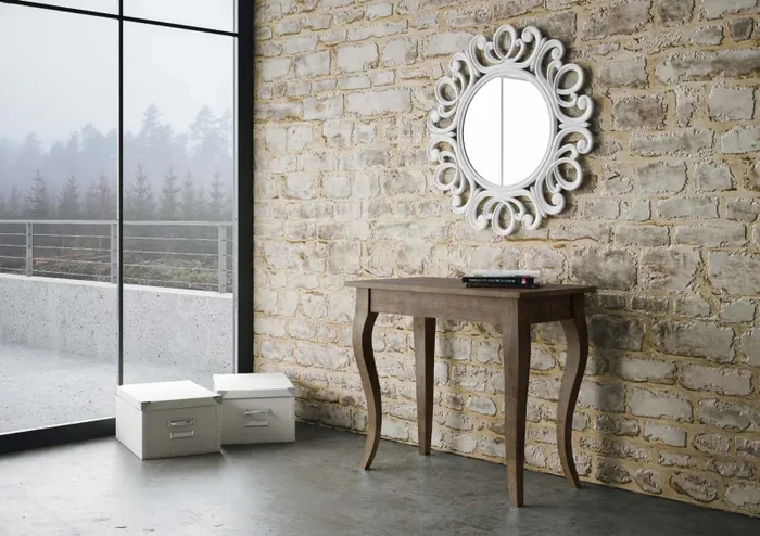 Consolle Allungabile in Legno H77x48x90/308cm Olanda Noce Classica In saldo - immagine 2