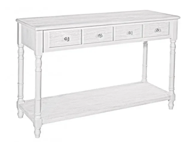 Consolle Blanc 4 Cassetti in Legno