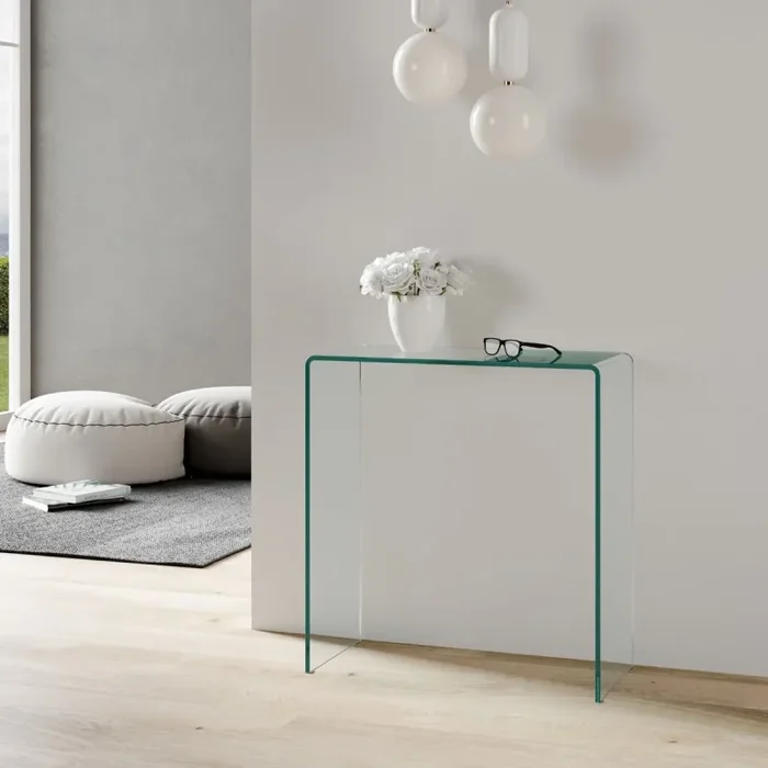 Consolle Fissa in Vetro H76x35x80cm Steasy Trasparente