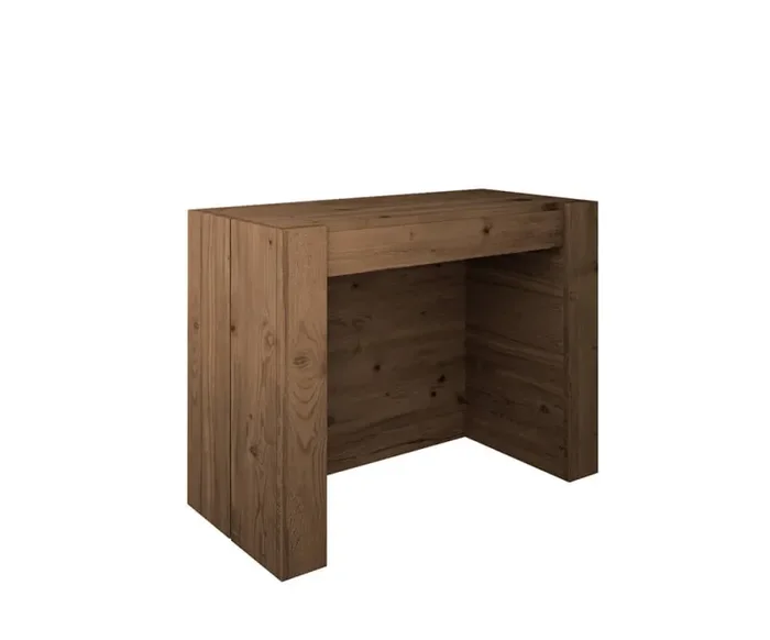 Consolle Tavolo Allungabile in Melamina 42/302x95x76cm TFT Moon Rovere Nodi - immagine 3